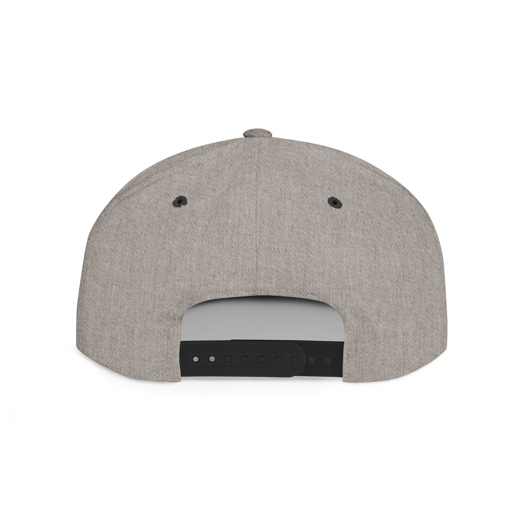 Flat Bill Snapback — Dark Grunge Emblem Hat