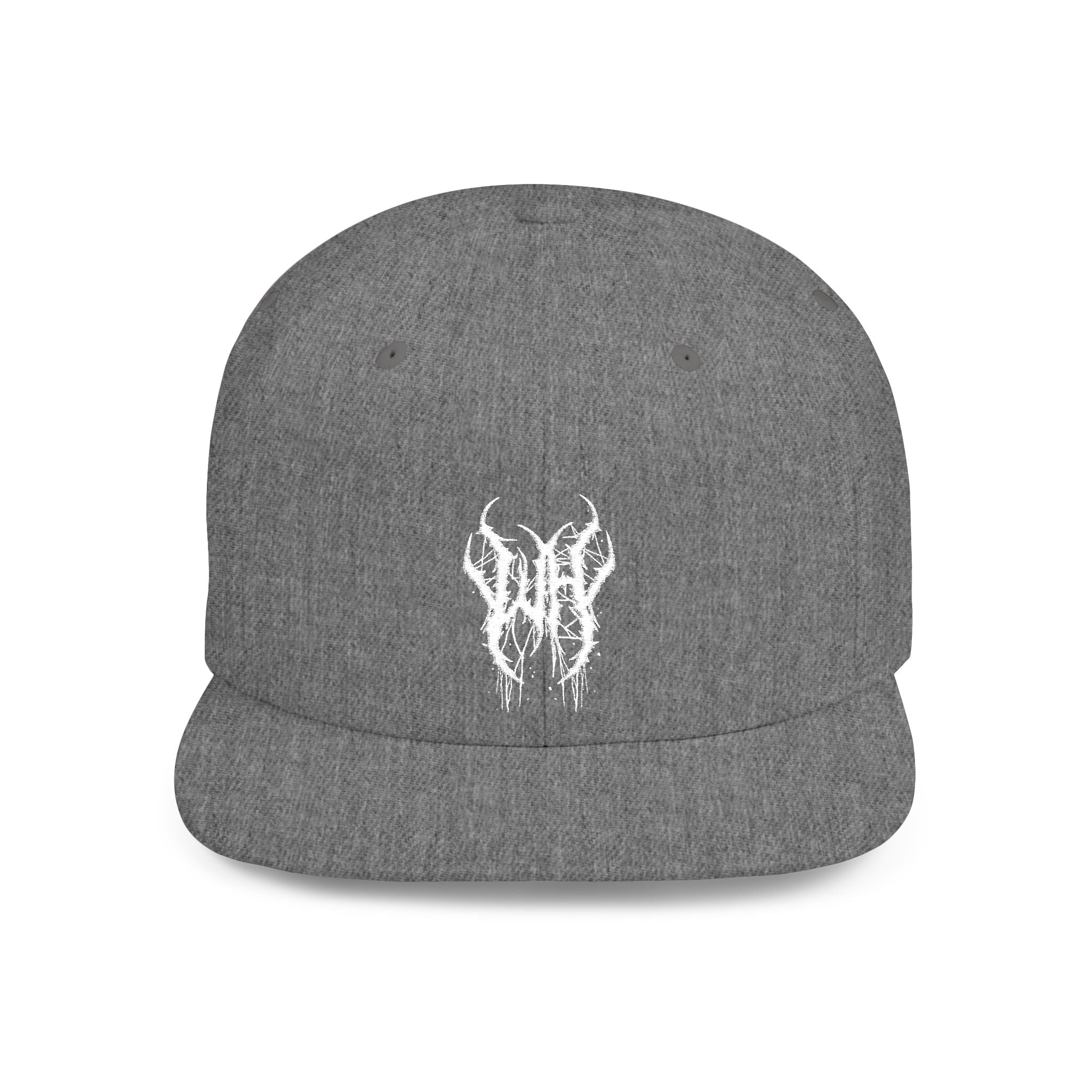 Flat Bill Snapback — Dark Grunge Emblem Hat