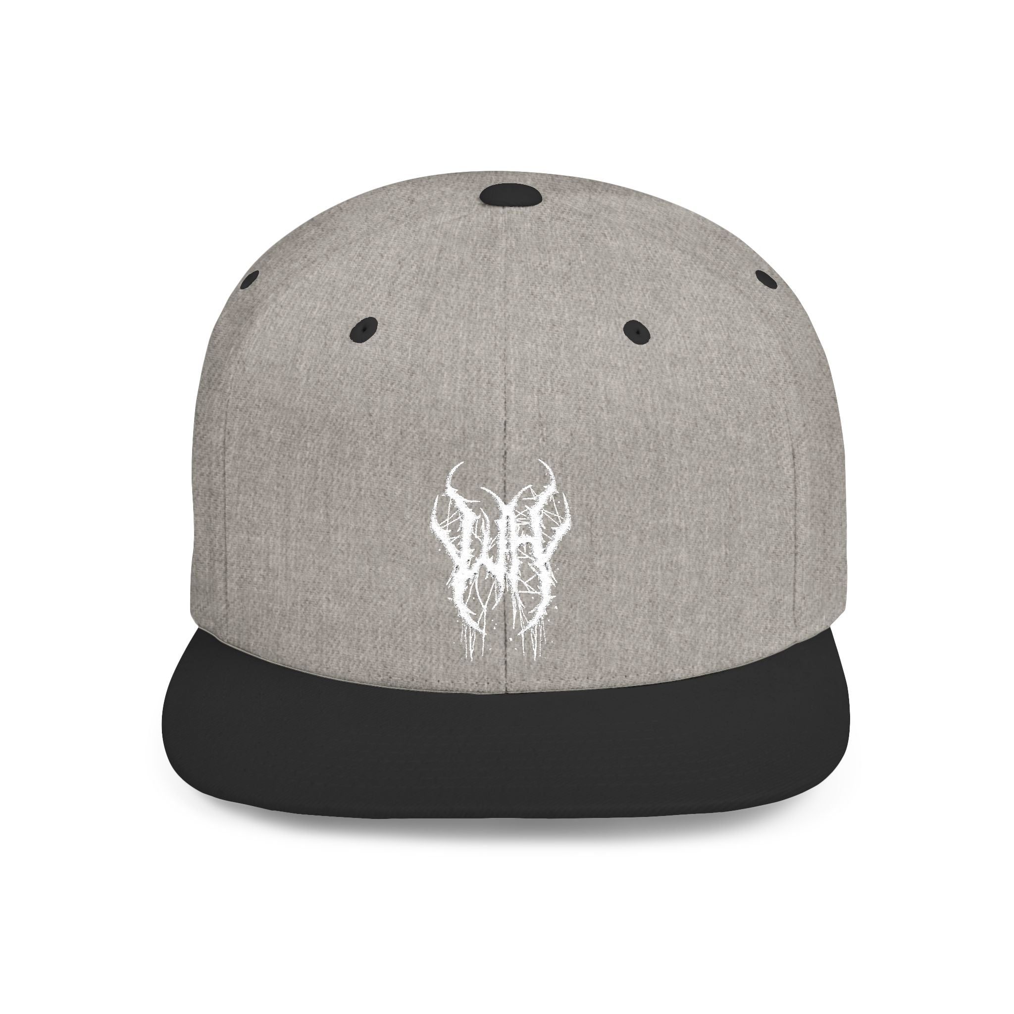 Flat Bill Snapback — Dark Grunge Emblem Hat