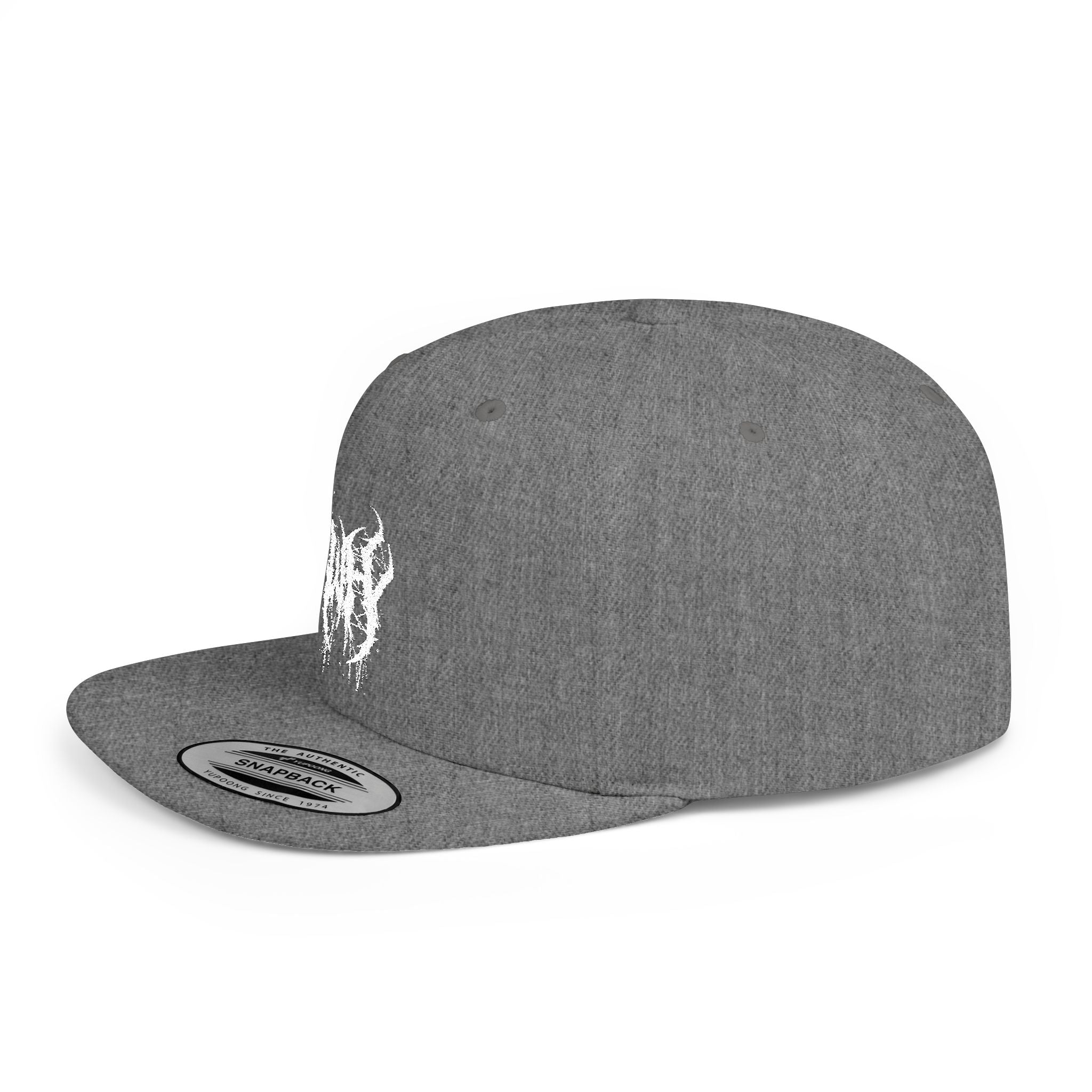 Flat Bill Snapback — Dark Grunge Emblem Hat