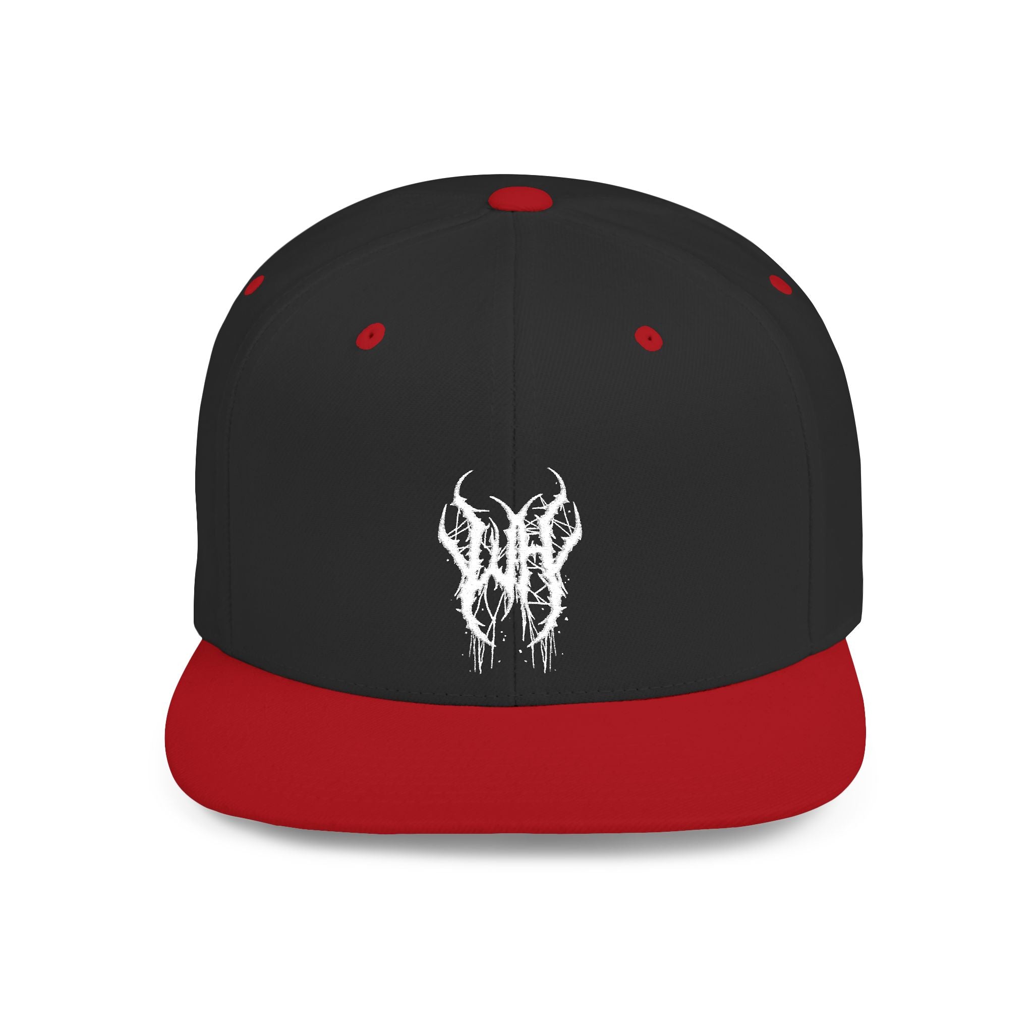 Flat Bill Snapback — Dark Grunge Emblem Hat