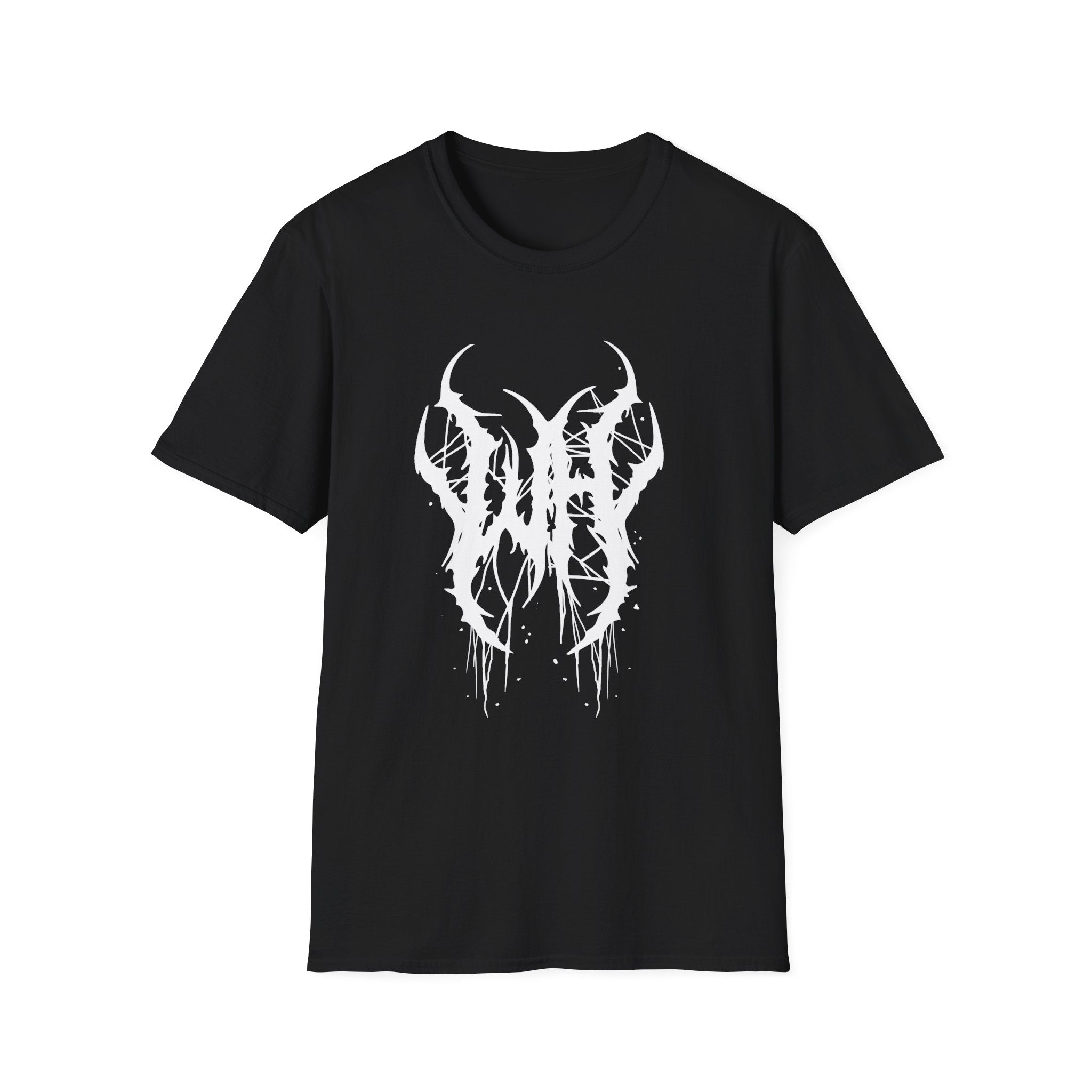 Metal Band Logo T-Shirt – White Drip Death Metal Graphic Tee