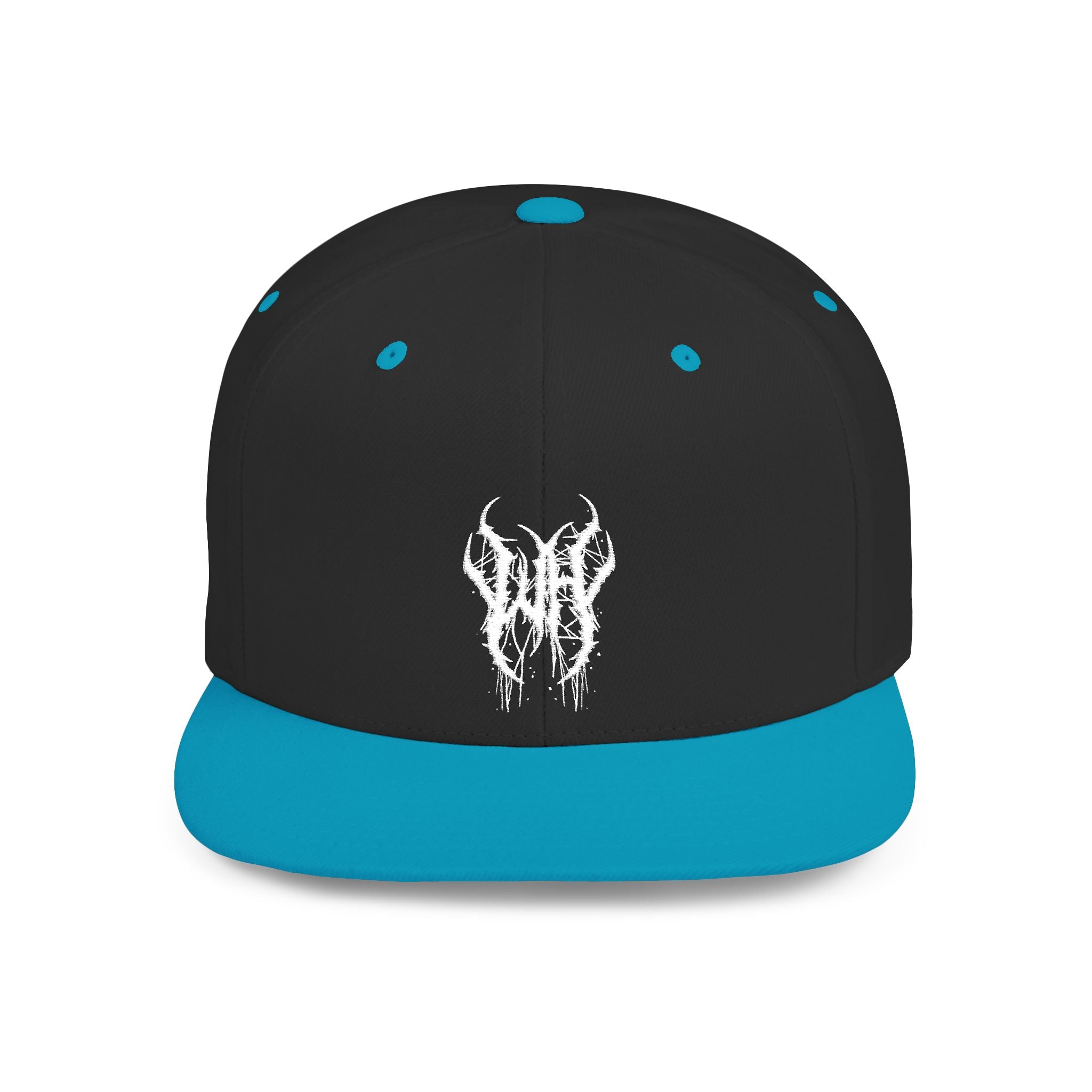 Flat Bill Snapback — Dark Grunge Emblem Hat