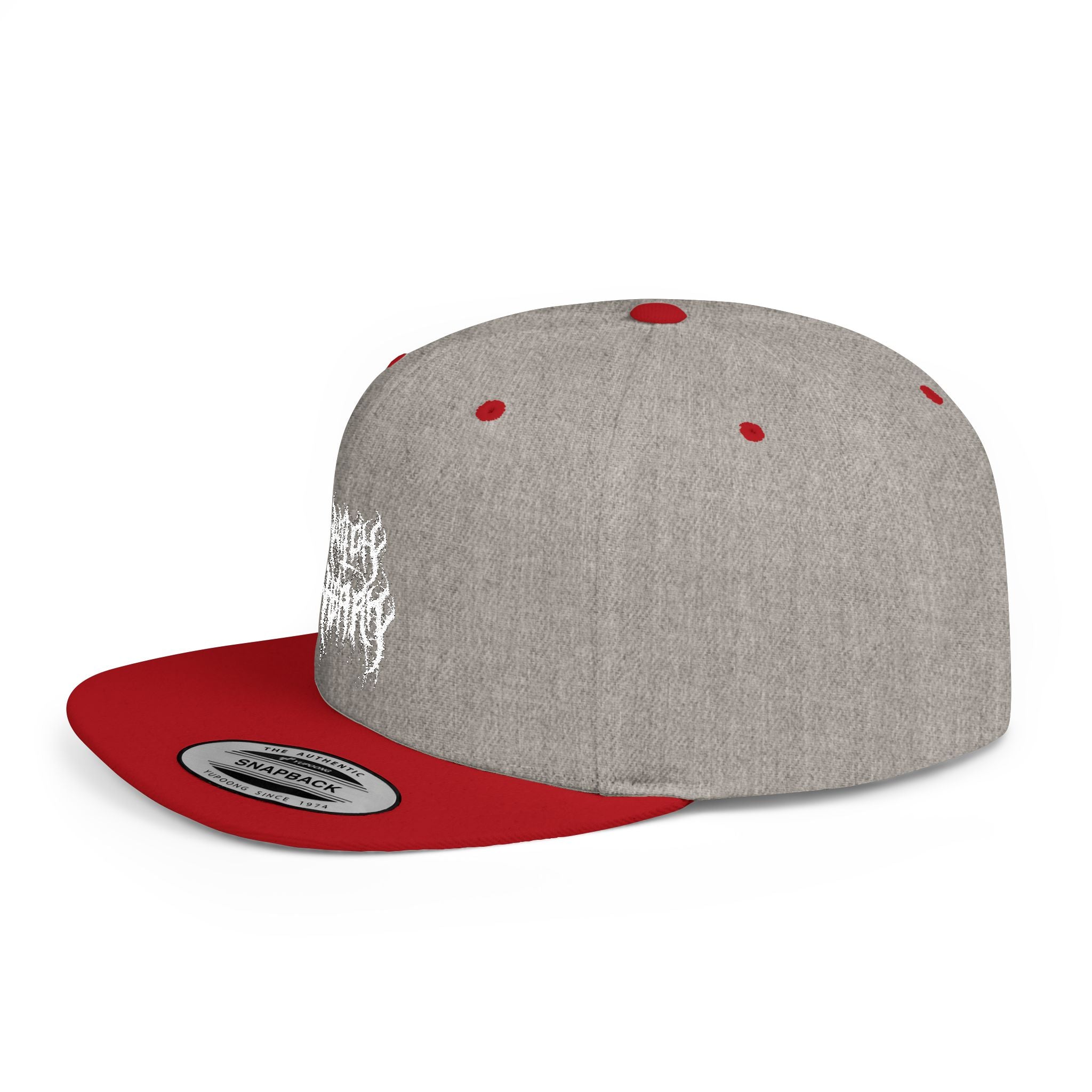 Metal Band Logo Snapback Hat — Flat Bill Black Cap