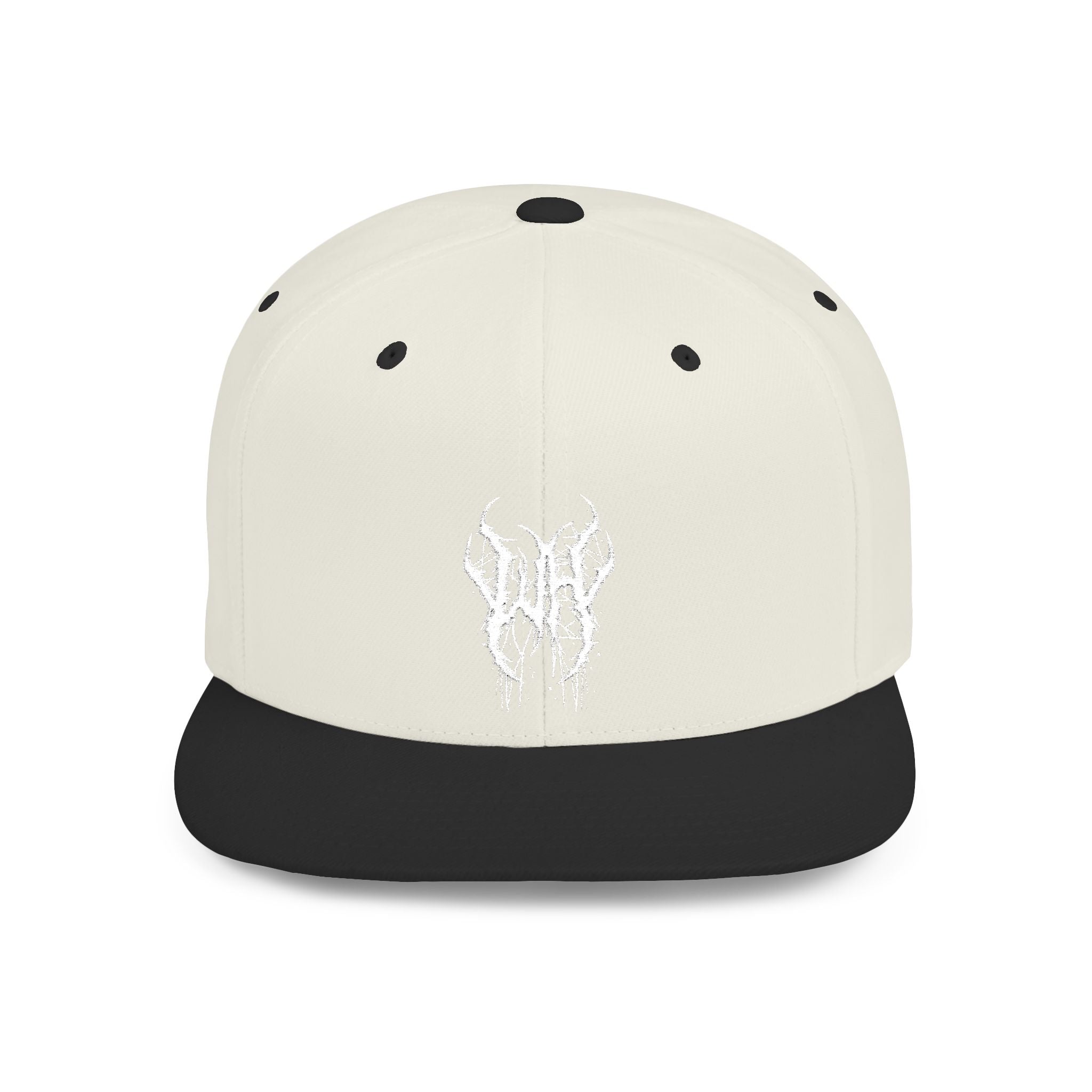 Flat Bill Snapback — Dark Grunge Emblem Hat