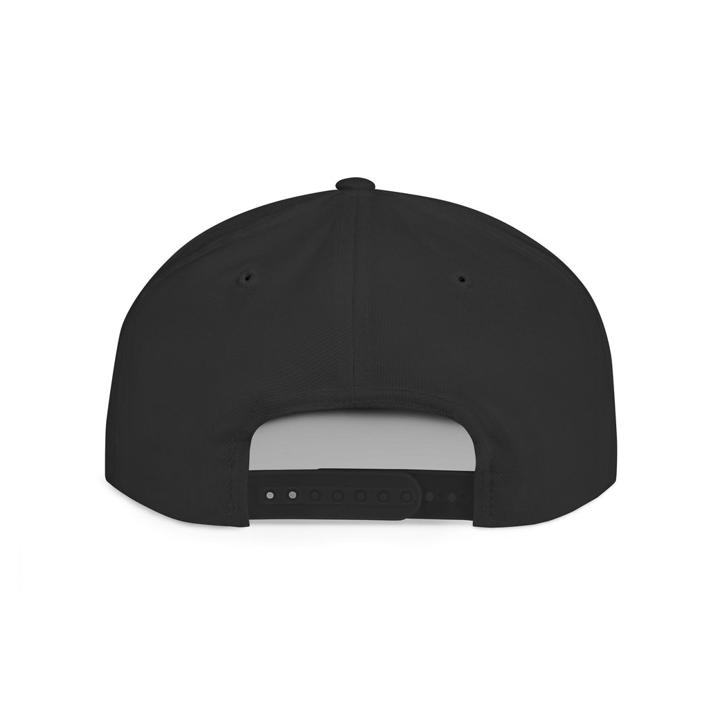 Flat Bill Snapback — Dark Grunge Emblem Hat