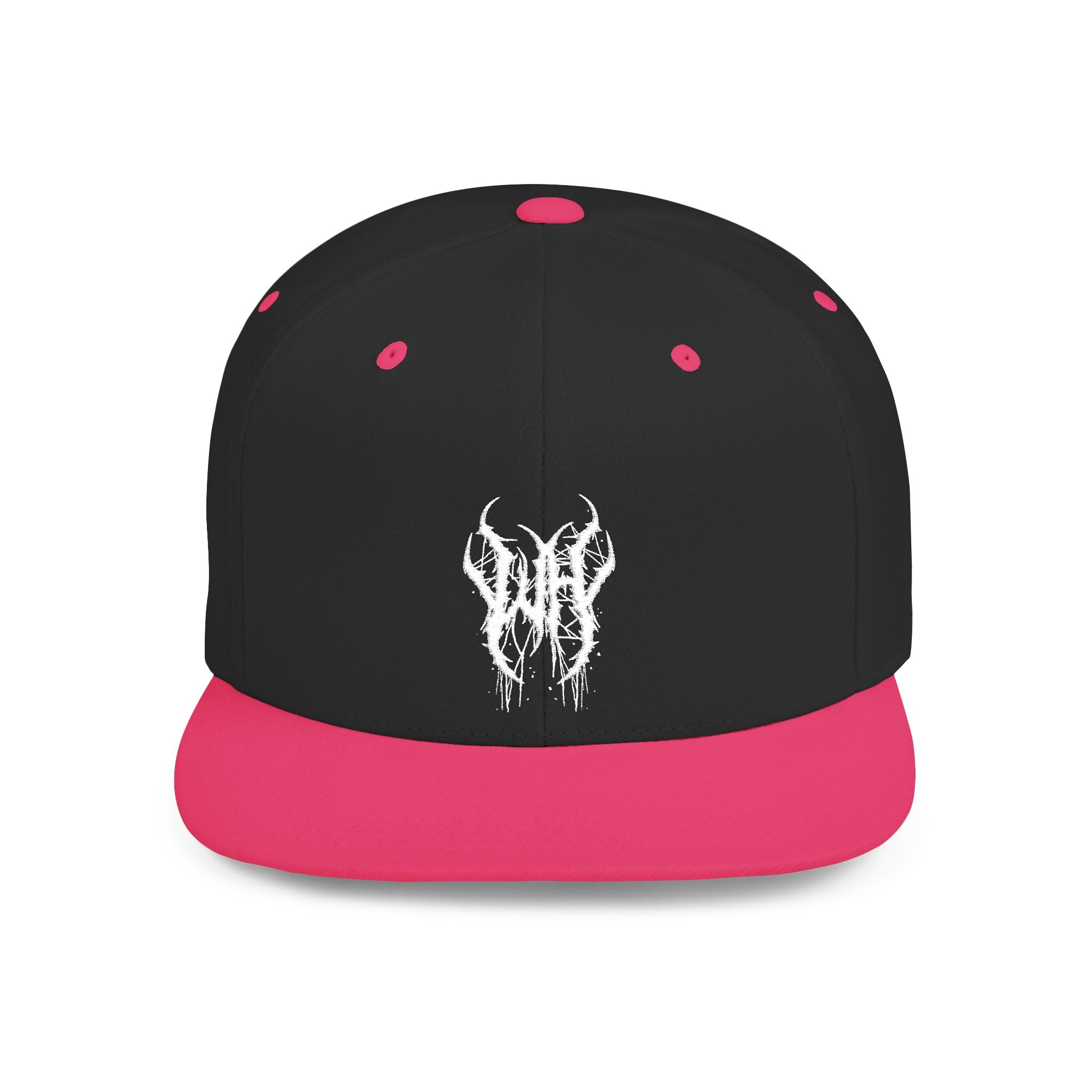 Flat Bill Snapback — Dark Grunge Emblem Hat