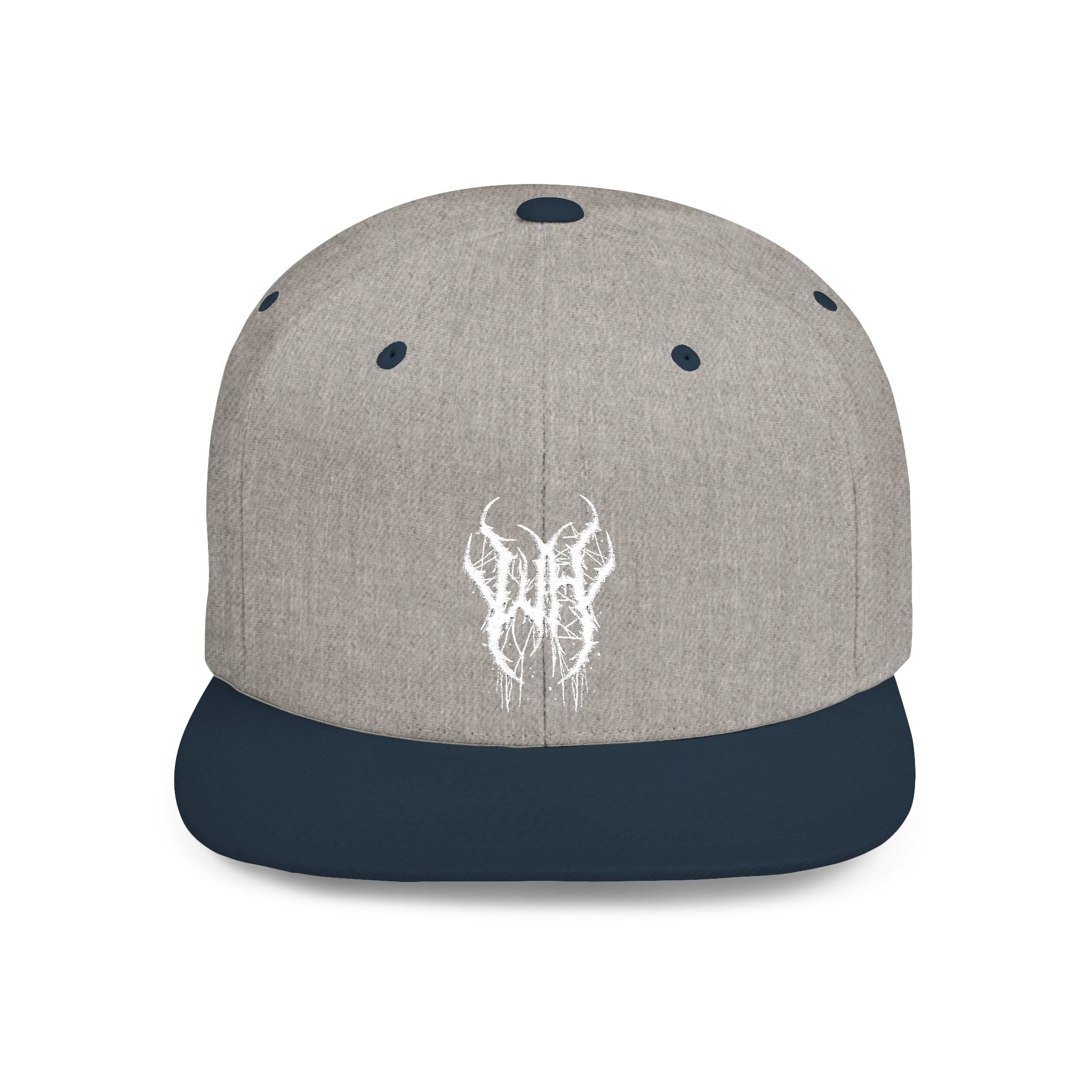 Flat Bill Snapback — Dark Grunge Emblem Hat