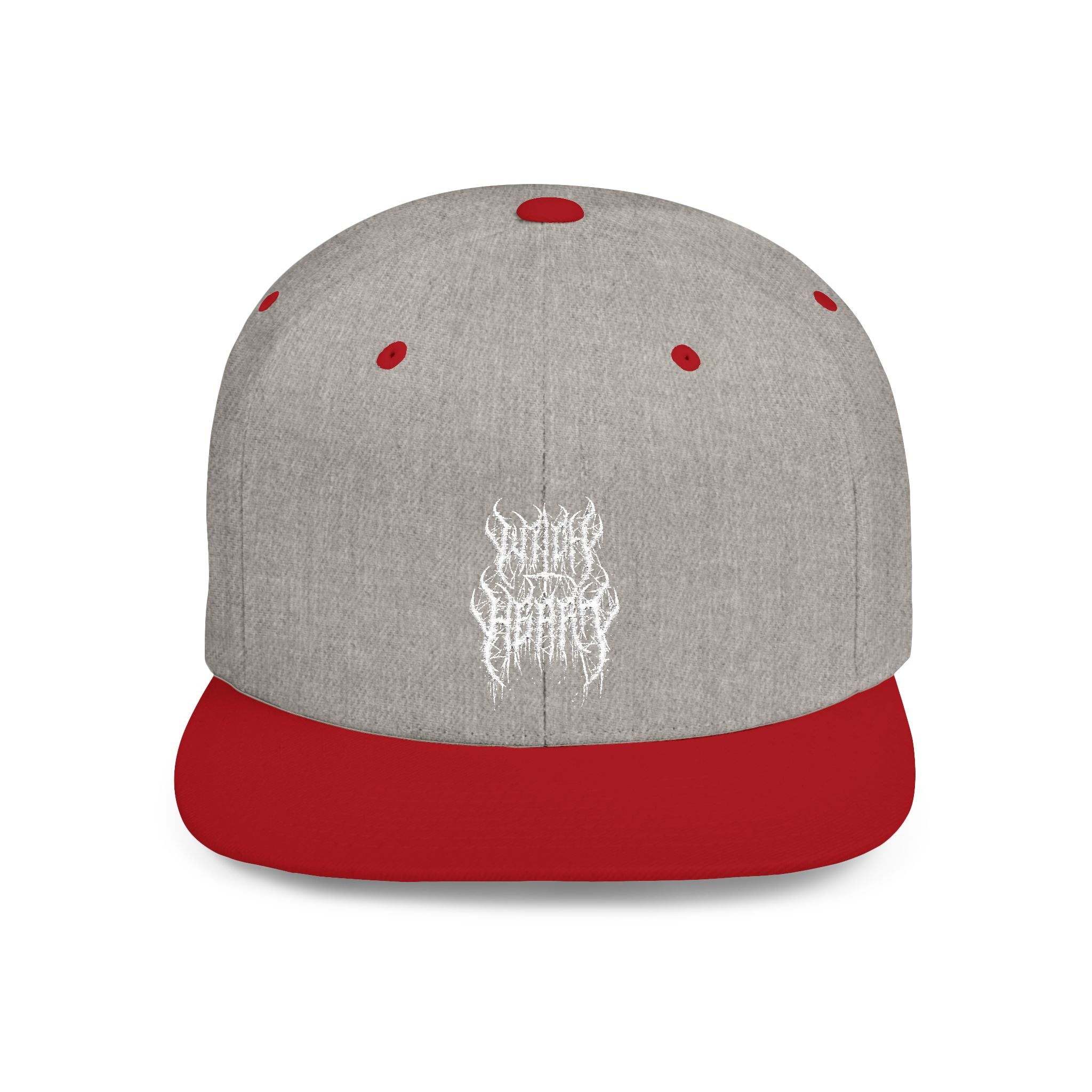 Metal Band Logo Snapback Hat — Flat Bill Black Cap
