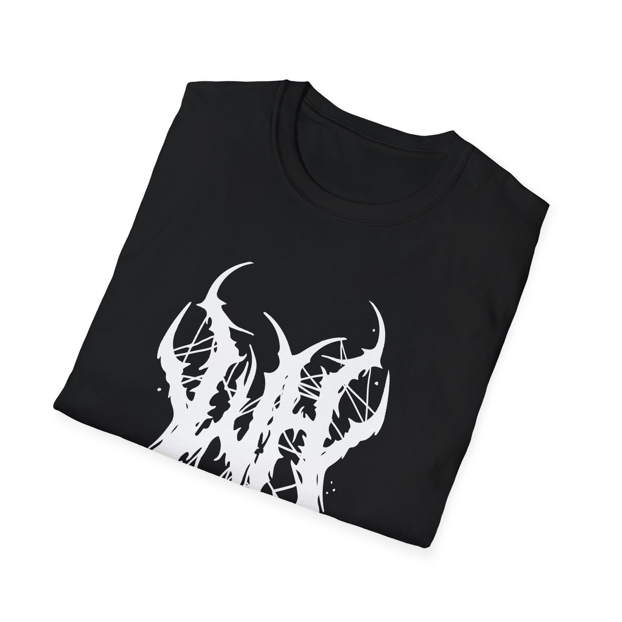 Metal Band Logo T-Shirt – White Drip Death Metal Graphic Tee